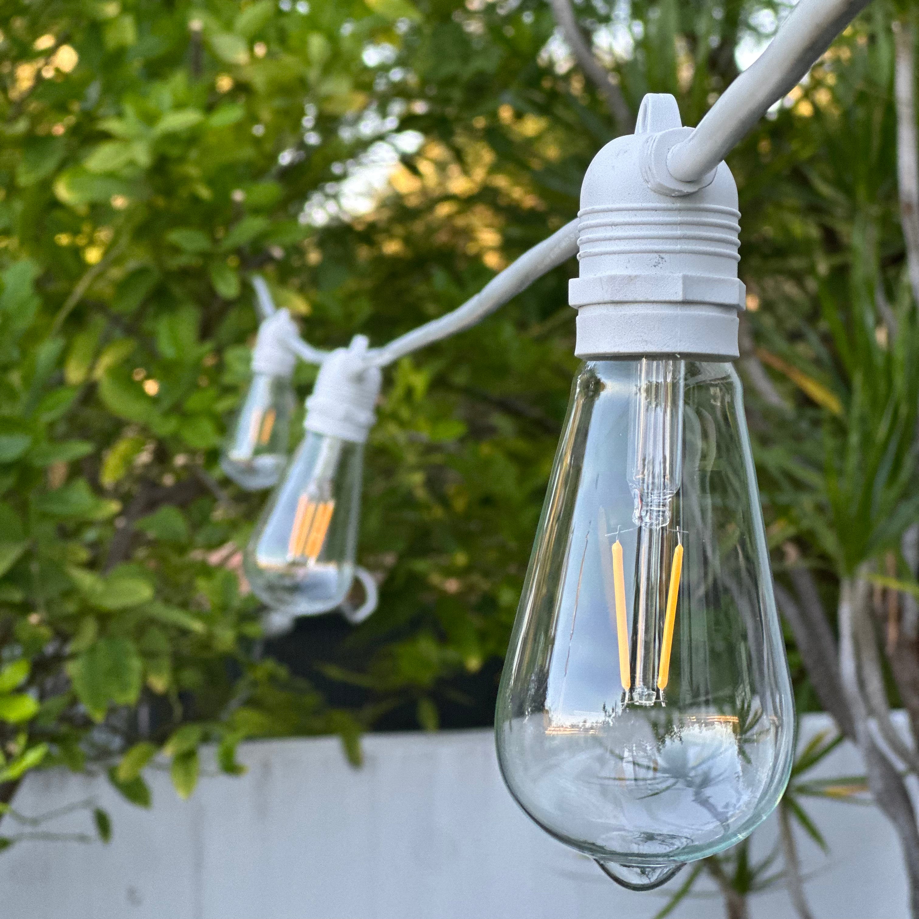 Festoon Light Kit - 100cm Globe Spacing | White